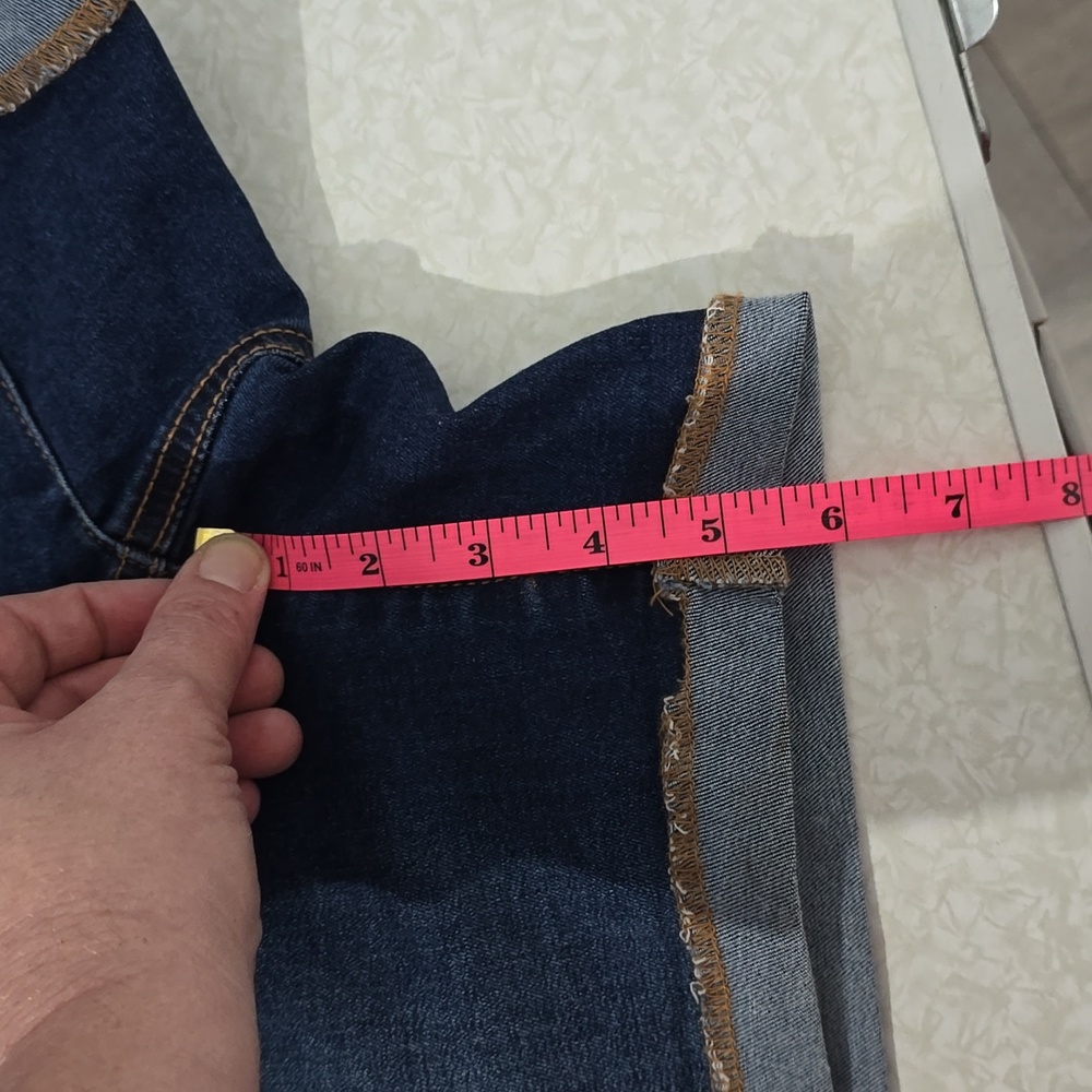 WAX JEANS Distressed Overalls Shorts Size M - Picture 15 of 15